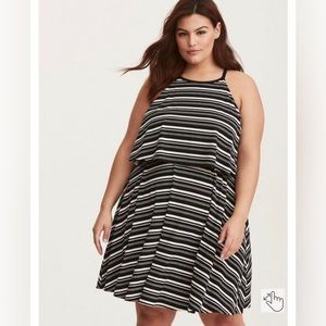 Torrid Stripe Black White Dress Great Condition Women’s 0X